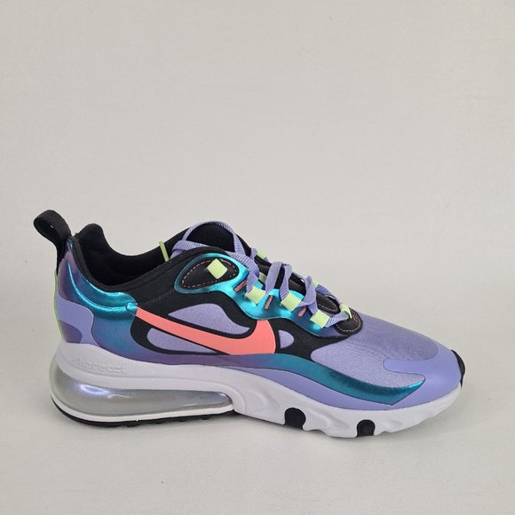 Nike Air Max 270 React Purple Gry Running Women Sneakers Shoes - Picture 2 of 14